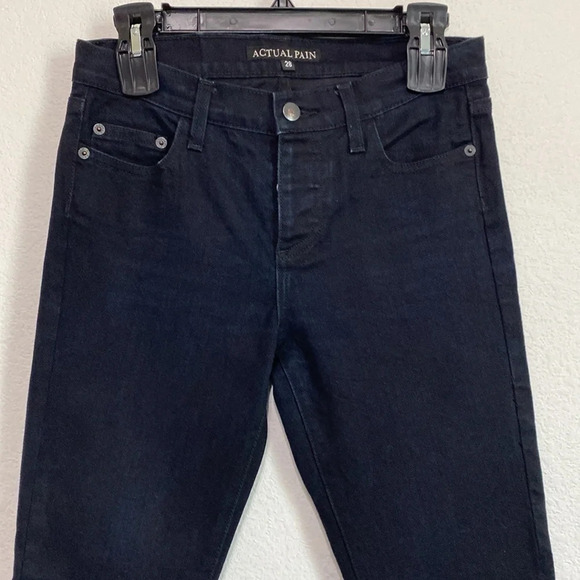 Actual Pain Dark Wash Skinny Jeans Size 28 - Picture 3 of 9